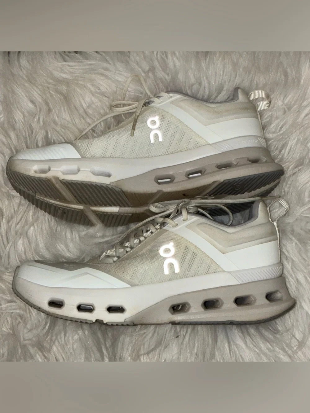On Running Cloudnova X Lace-Up Sneakers White/Glacier. Sz 5.5